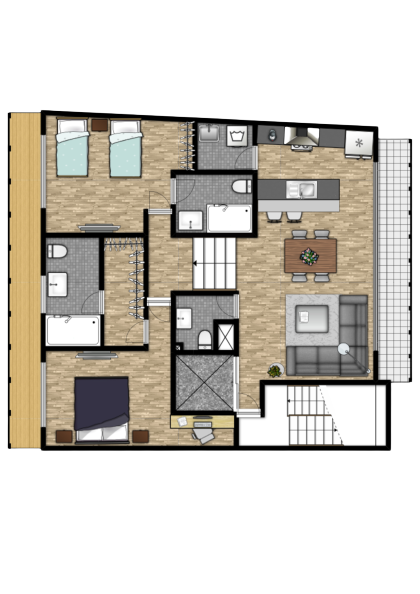 plano de departamento en venta colonia alamos